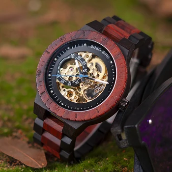 reloj hombre BOBO BIRD Wood Watches Men Automatic Mechanical Watch Top Luxury Fashion Wristwatch Great