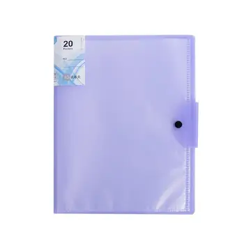 

1 PC File Folder Transparent Practical Portable A3 Paper Organizer Paper Binder Report Cover for Office Home School