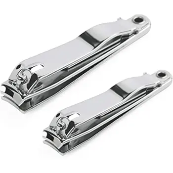 

2Pcs Nail Clippers Large And Small General Daily Use High-Strength Carbon Steel Ergonomic Design Sharp Labor-Saving