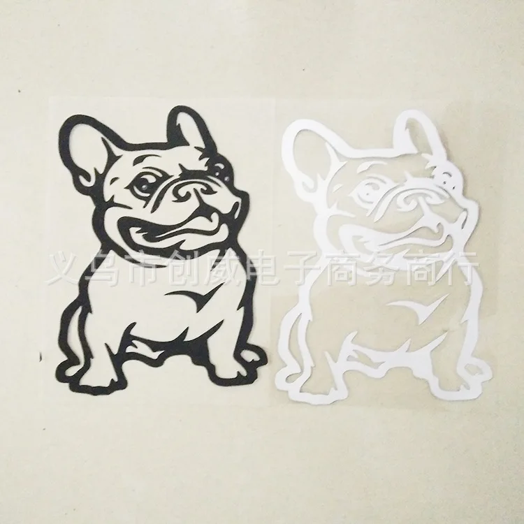 Поперечная граница для AliExpress собака породы бульдог бампер наклейка s бульдог Супергерой Собака Светоотражающая Автомобильная наклейка