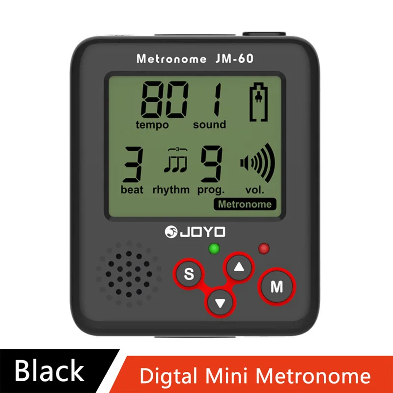 Rechargeable Digital Mini Metronome with Tone Generator & Tuner