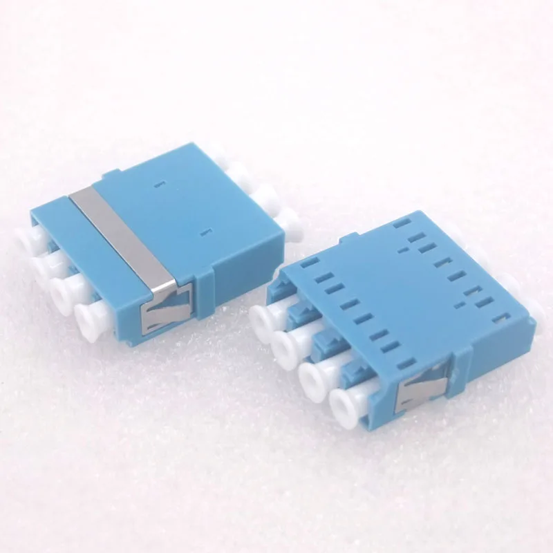 

GONGFENG 100pcs New Hot Selling Telecom LC/UPC Optical Fiber Connector four Flange Adapter Coupler Special Wholesale to Brazil