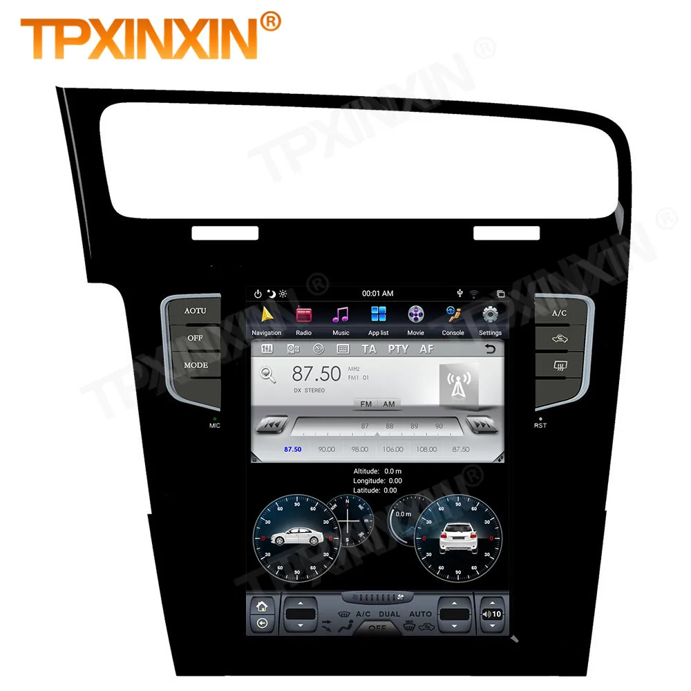 128G Carplay 2 Din Android 9 Tesla Multimedia Stereo For VW Golf 7 2013 2014 2015 2016 GPS Video Radio Receiver Player Head Unit