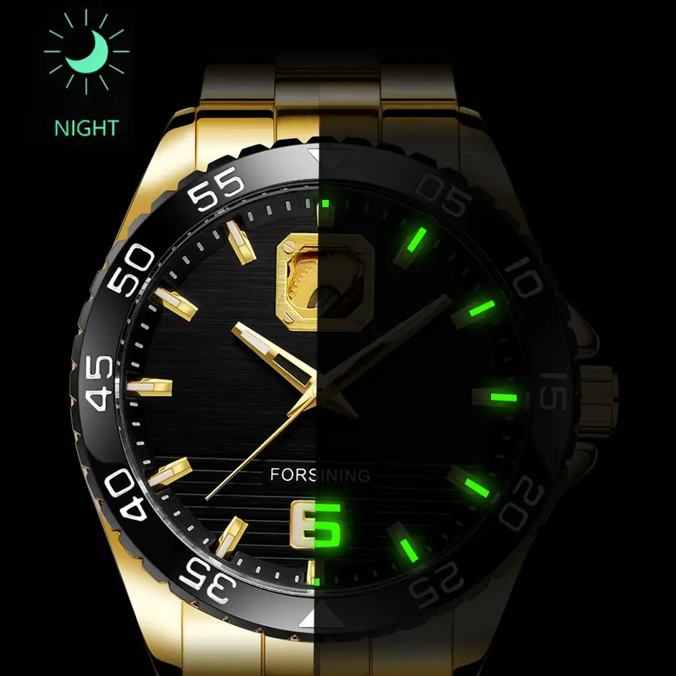 

FORSINING Luminous Waterproof Skeleton Men's Mechanica Wristwatches Luxury Automatic Business Sports Clock Watch Relogio Masculi