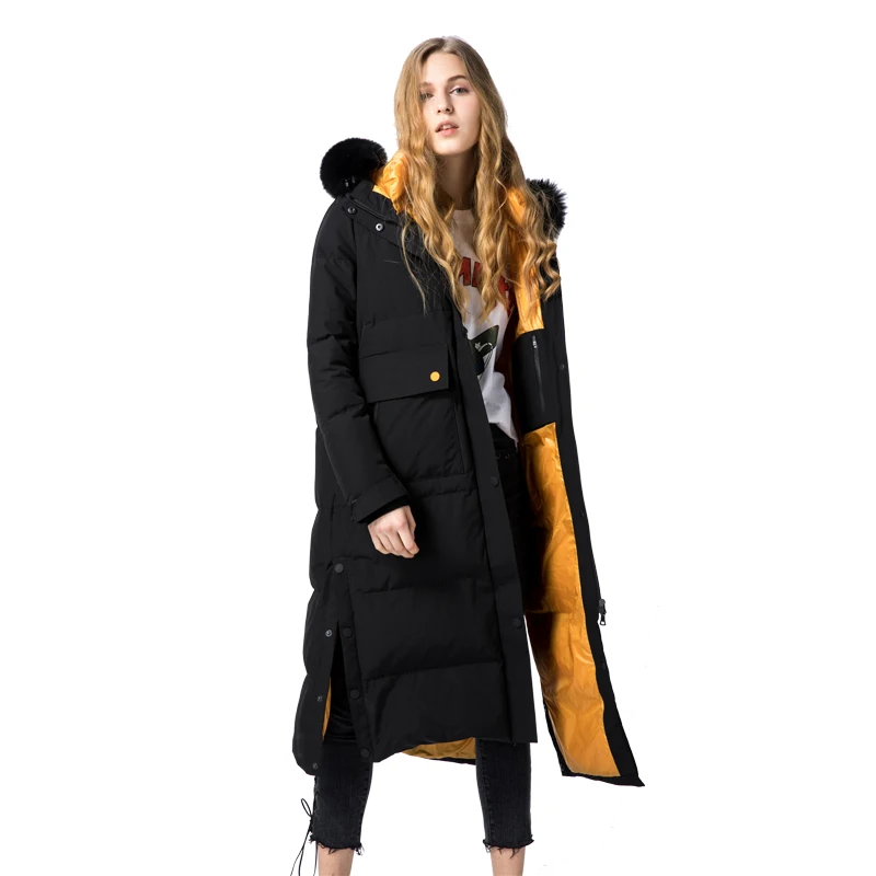 

2019 Women's Down Jacket White Duck Down Long Sleeve Warm Coat Female Winter Coat clothes