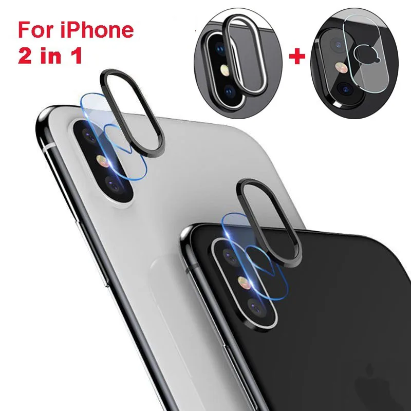 1 шт. пленка для объектива задней камеры + кольца корпуса IPhone Xr Xs MAX X / 7/ 8 Plus