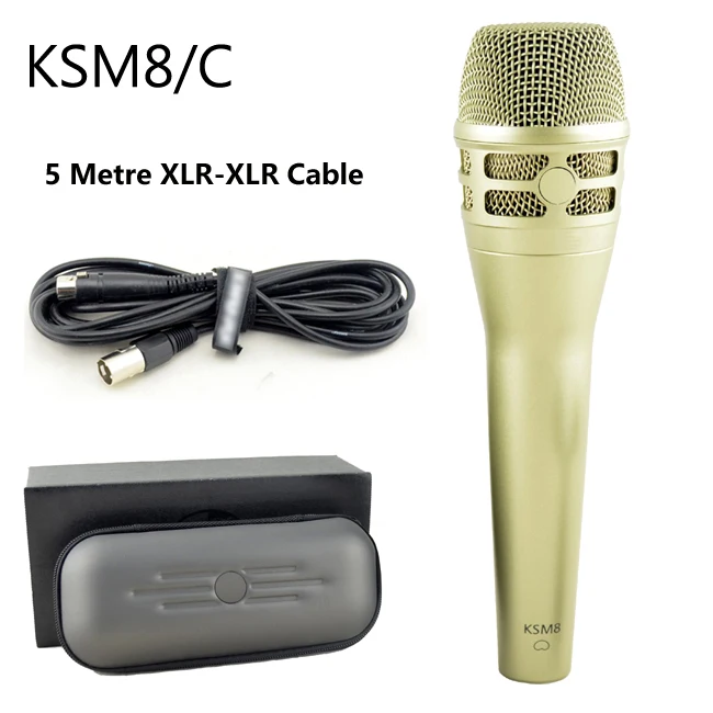 Free shipping, KSM8/N , KSM8/B wired dynamic cardioid professional vocal microphone , KSM8 wired vocal microphone 