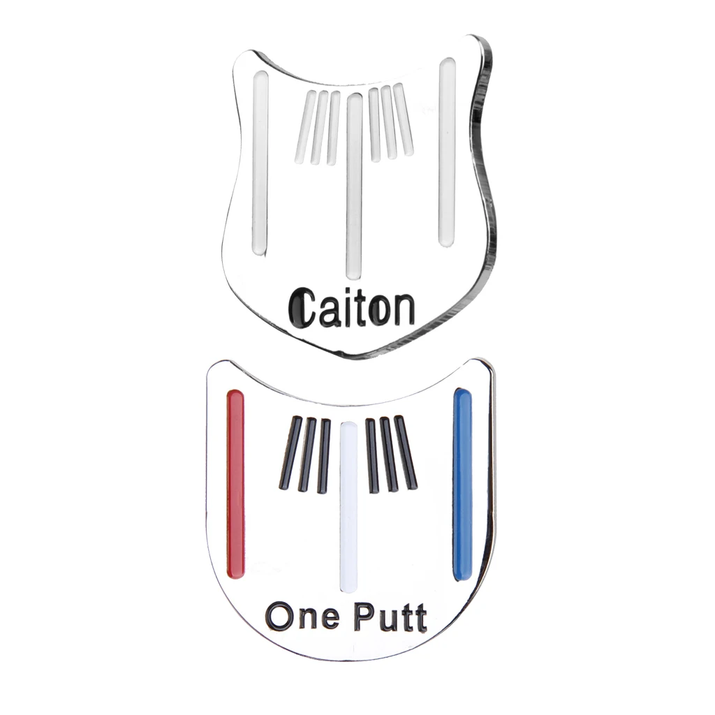 

Set 2PCs One Putt Golf Putting Alignment Tool Ball Marker With Hat Clip