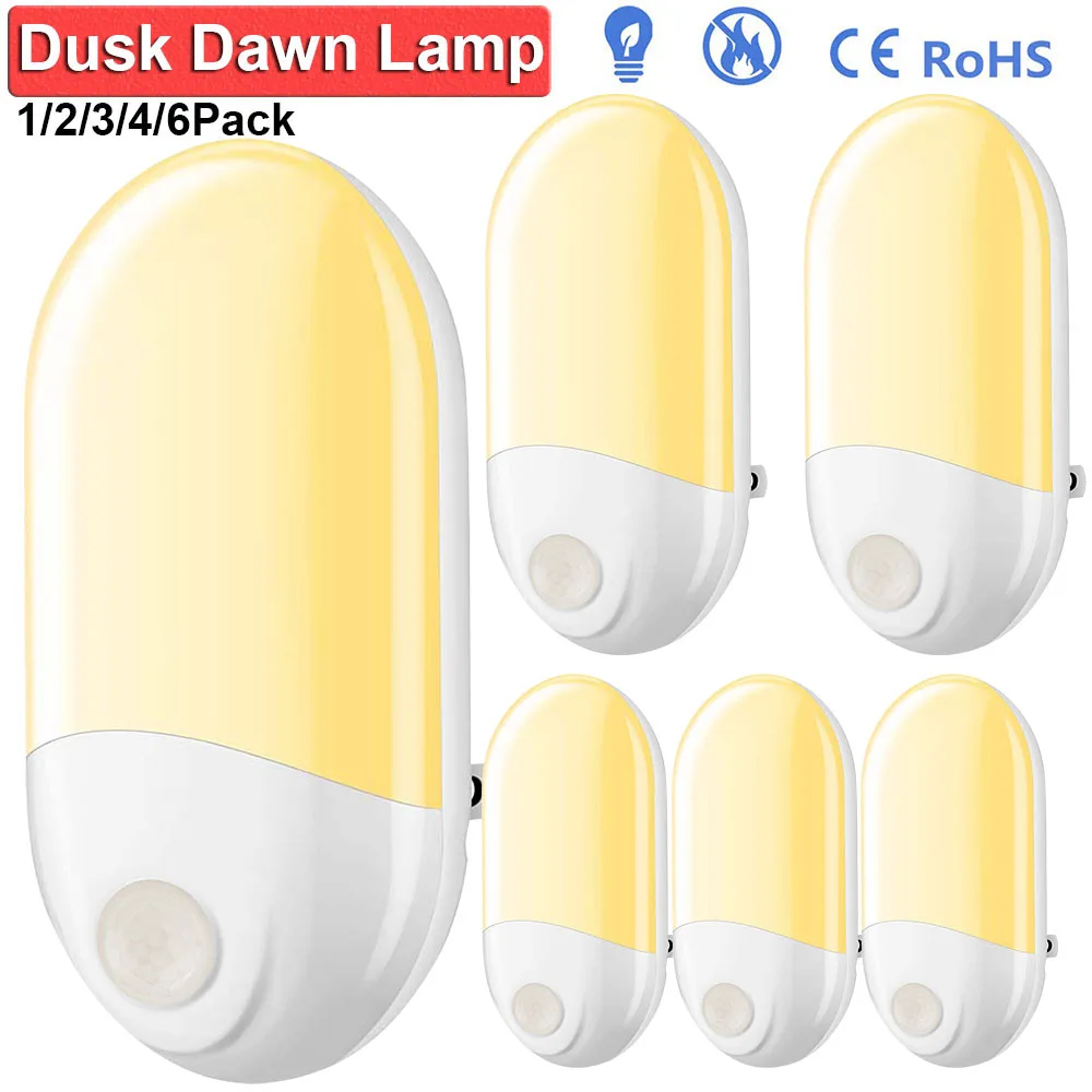 

LED Night Light Night Lamp with Dusk to Dawn Sensor Night Lighting for Baby Room Bedroom Hallway Kitchen Bathroom Stairs D40