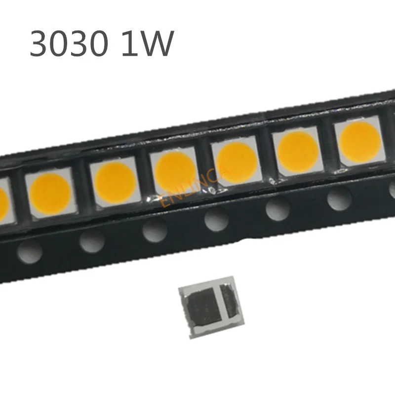 50-200Pcs Retroilluminazione Tv 3030 Smd Led Diodi Tv Retroilluminazione 1W 3V Bianco Freddo Led Diodo Lcd Retroilluminazione Televisione Riparazione 