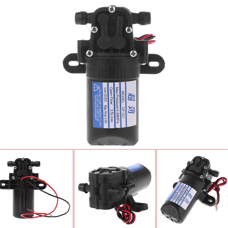 

DC 12V 3.5L/Min 0.48MPa 70 PSI Diaphragm High Pressure Self Priming Water Pump Mini Diaphrag Pumps T12 Drop ship 50PB