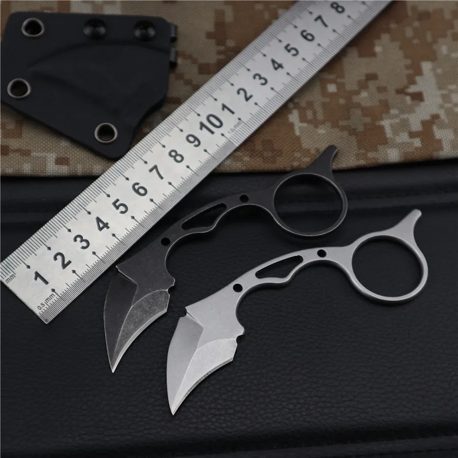 Нож Karambit с оболочкой для охоты на открытом воздухе Инструменты для выживания нож+ Карманный складываемый ключ нож инструмент ручной инструмент для выживания на открытом воздухе