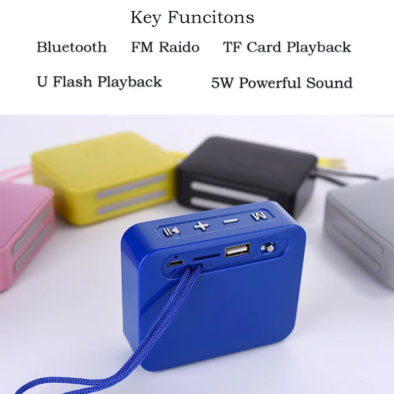 Мини портативный динамик Bluetooth динамик открытый велосипедный беспроводной динамик мини Колонка коробка громкий динамик FM TF подарок