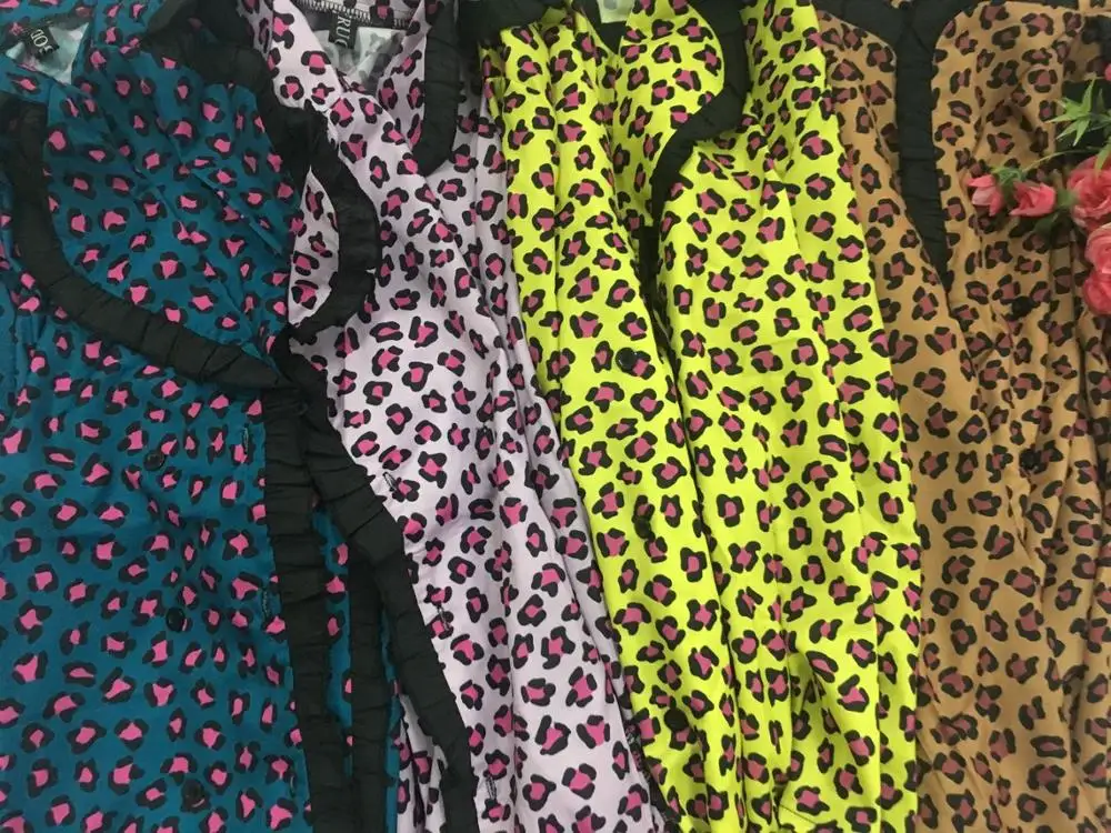 RUGOD Весенняя блузка Офисная Женская рубашка модная леопардовая блуза с принтом женская большой отложной воротник с длинным рукавом Blusa Harajuku - Цвет: Золотой