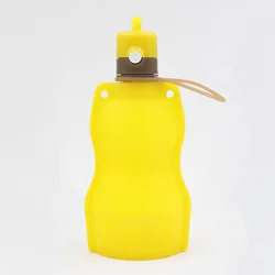 Portable Silicone Children Leak Proof Drink Cup Foldable Water Bag Baby Sippy Cups Lovely Outdoor Water Cup Food Grade Kettle