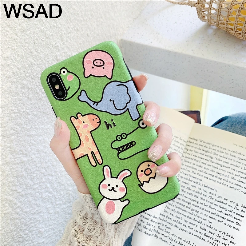 Милый мультяшный чехол с животными для IPhone X, чехол для iPhone X S Max XR 8 7 6S 6 Plus, Модный мягкий из высокотемпературного полиуретана, чехол