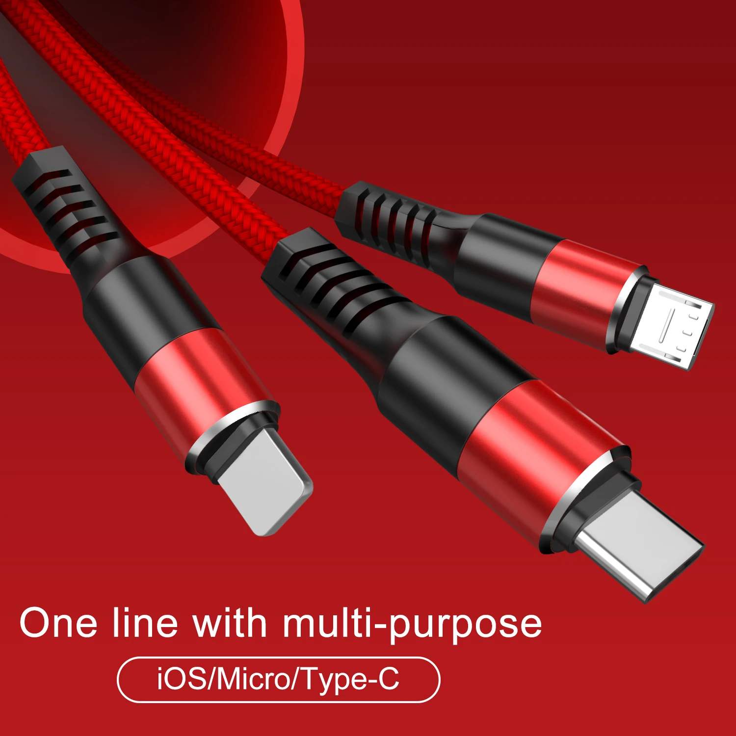 3 в 1 usb кабель Линия для Android type c микро линия передачи данных Быстрая зарядка