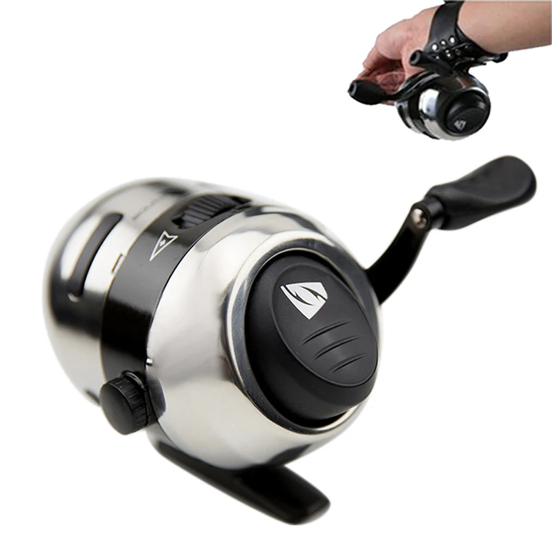 Fishing Reels Speed Ratio 2.8:1 for Slingshot Shooting Fish Use Dart Stainless Steel Closed Fishing Wheel Outdoor Hunting