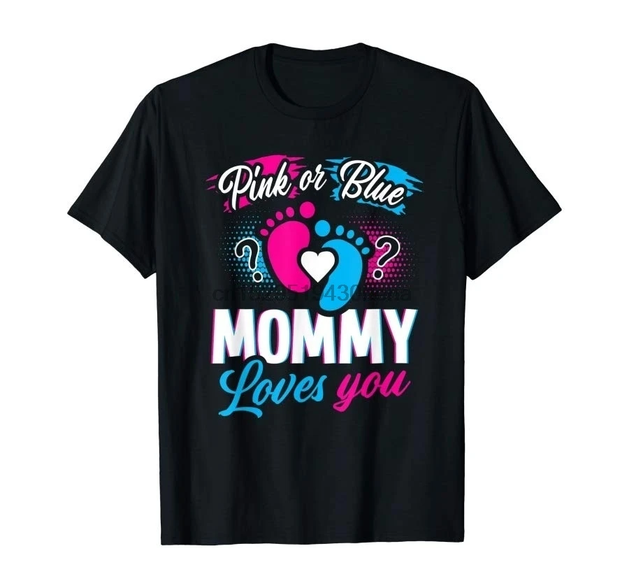 Спортивная одежда из 100% хлопка розовая или синяя футболка с надписью Mommy LOVE You
