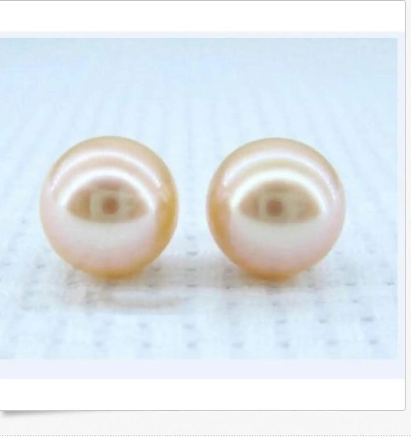 

CHARMING 10-11MM SOUTH SEA GOLD PINK PEARL EARRING 14K