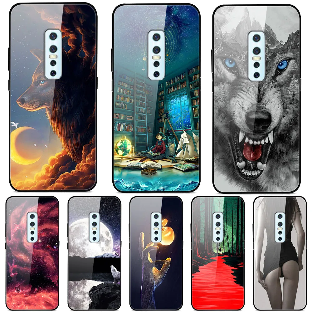 Чехол для Vivo V17 Pro, жесткая стеклянная задняя крышка, чехол для телефона, чехол для Vivo V17 Pro, чехол, TPU бампер, закаленное стекло для Vivo V17 Pro V17Pro