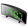 Digital Alarm Clock 7 Inch Curved Dimmable LED Sn Electronic Digital desktop Clock for Kids Bedroom Large Number Table Clock 1