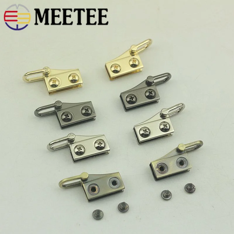 Meetee 2/6 пар в партии, 20X10 мм сумка металлический уголок плечевой ремень повесить пряжки зажим боковой крюк DIY кольцо в виде буквы D боковой зажим Чемодан аксессуары F1-25