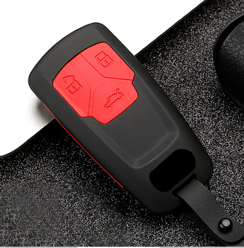ABS+Silicone Car Key Case Key Cover For Audi A4 A5 S4 S5 B9 8W Q7 4M Q5 TT TTS RS 8S Roadster A4L Allroad 2017 2018 Accessories