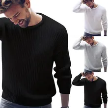 Осень зима хлопковый свитер мужской пуловер Повседневный джемпер с круглым вырезом для мужчин вязанная Корейская стильная одежда размера плюс верхняя одежда