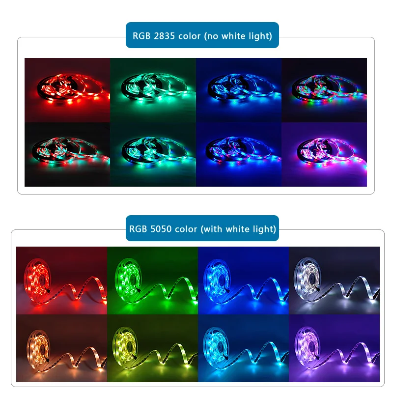 5 м 10 15 Водонепроницаемый RGB Светодиодные ленты светильник 5050 Led DC12V гибкая лента