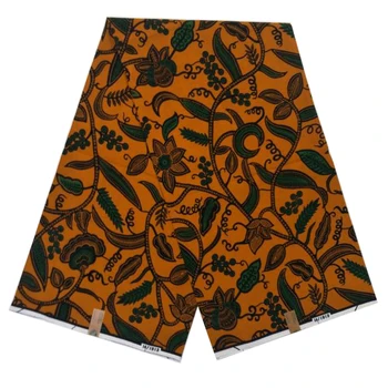 

African Batik Wax Fabric Wax cotton Ankara Design holland Soft French Nigerian fabrics for clothing Fabrics Wedding dress 6yards