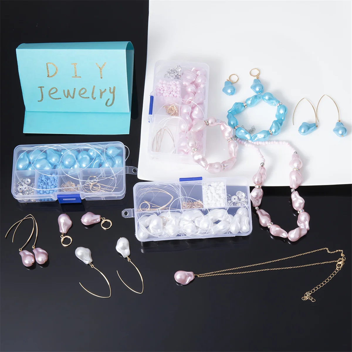 

Gothic Baroque Pearl Mixed Beads DIY Handmade Wholesale Necklace/Earring/Bracelet Set Jewelry Making Kit Accessories Findings