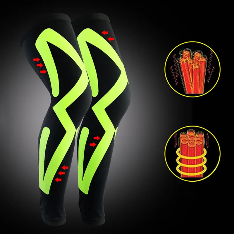 Breathable Long Knee Legwarmers Sports Protectors Compression Calf Sleeve Volleyball Football Running Knee Supports New