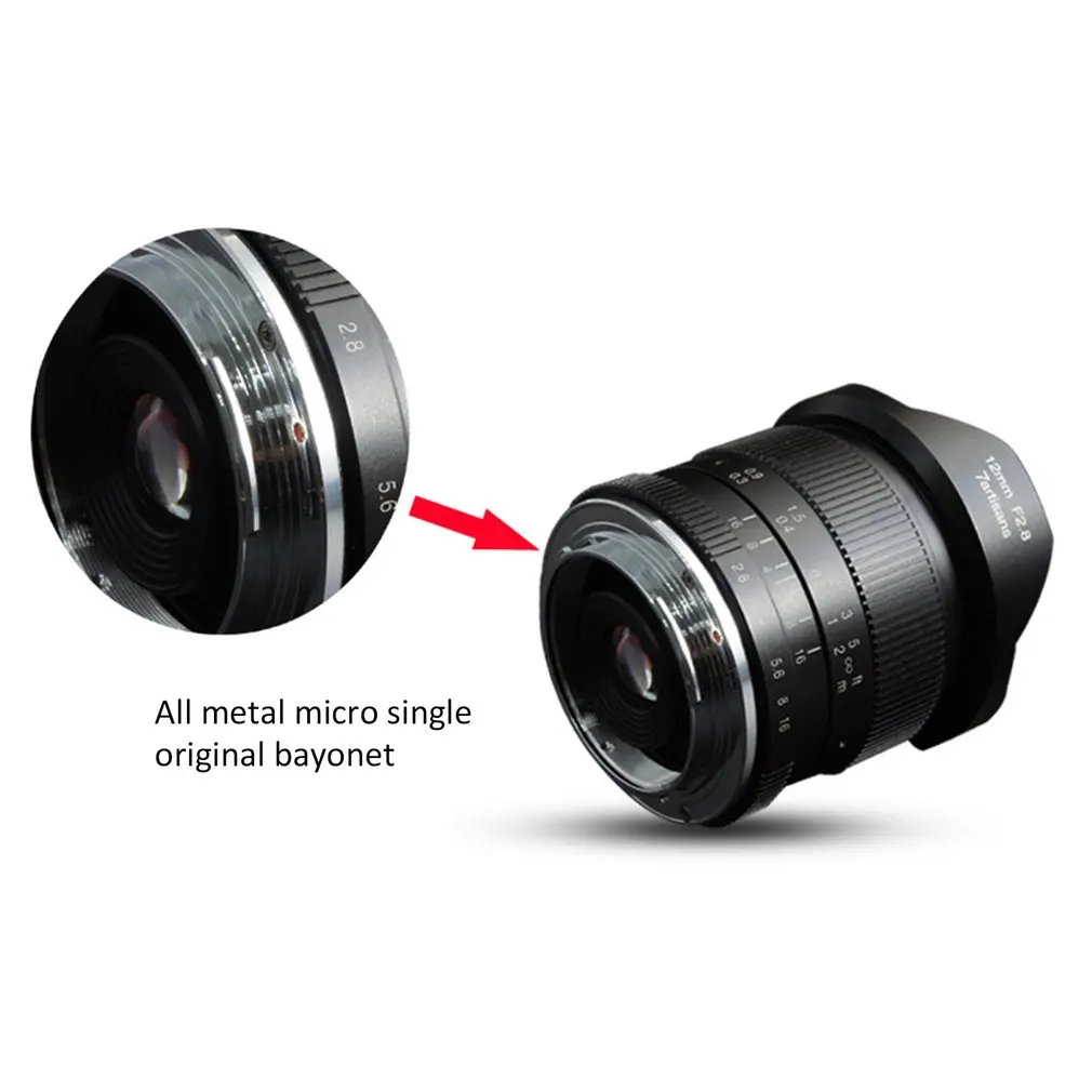 

7 artisans 12mm F2.8 Prime Lens to All Single Series for SONY for Fuji for Canon for M43 Cameras Accessories