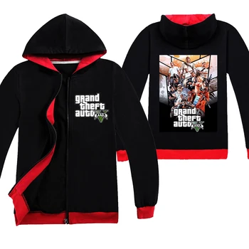 

2020 Grand Theft Auto V Girls Clothes Big Kids Gta 5 Game Coat Sweatshirts Christmas Clothing Boys Long Sleeve Tops Black Shirts