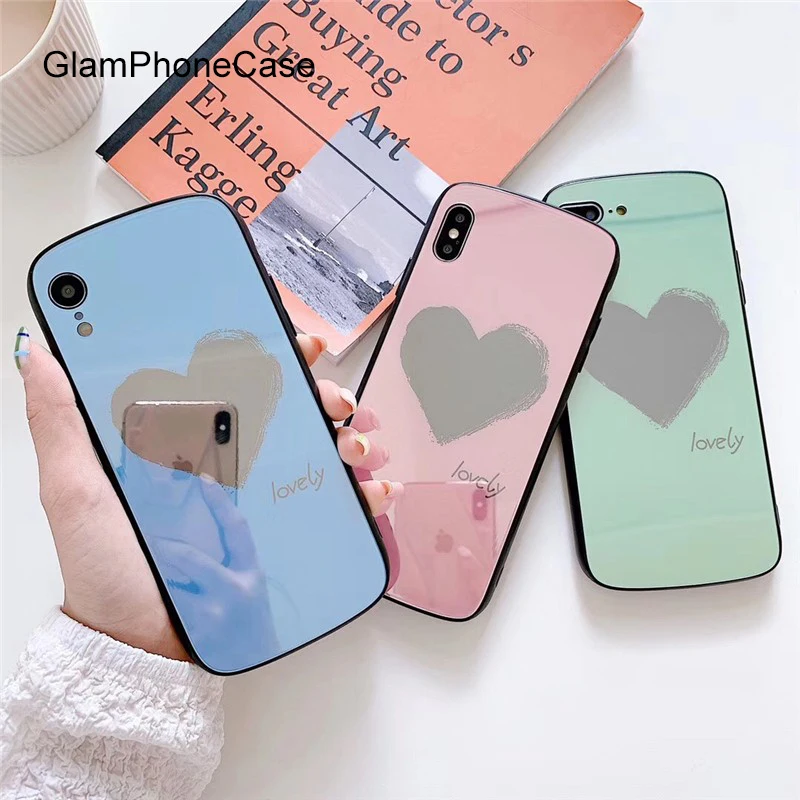 GlamPhoneCase Simple Love Phone Case For iPhone X XS Max XR Hard Cover 7 8 6 6s Plus | Мобильные телефоны и аксессуары