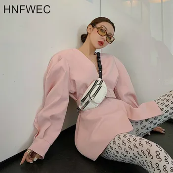 

T England Style Fashion Solid Single Button V Neck Full Sleeve Causal Loose Women Blazer 2019 Autumn New Female Suits L183