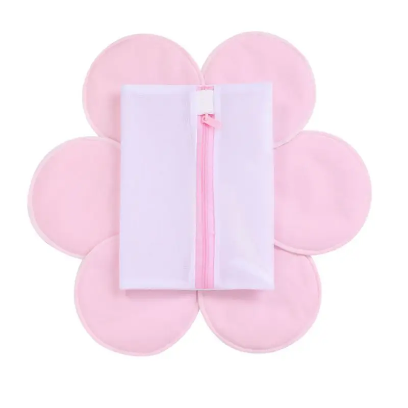 Бамбуковые подушечки для кормления(6 упаковок) с бонусом хлопковые многоразовые для стирки моющиеся Мягкие Водонепроницаемые подушечки для грудного вскармливания - Цвет: D