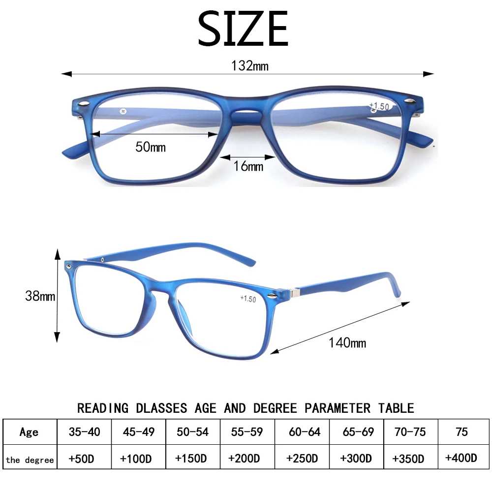 Turezing Reading Glasses High Quality Design Spring Hinge Men and Women Reader Prescription Eyeglasses Diopter +0 +1.0 +2.0... 2