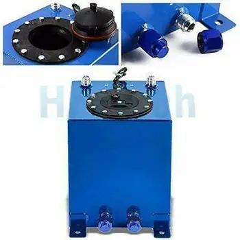 

2.5 Gallon/9.5L Aluminum Fuel Cell Tank with Level Sender Anti-slosh Foam Blue