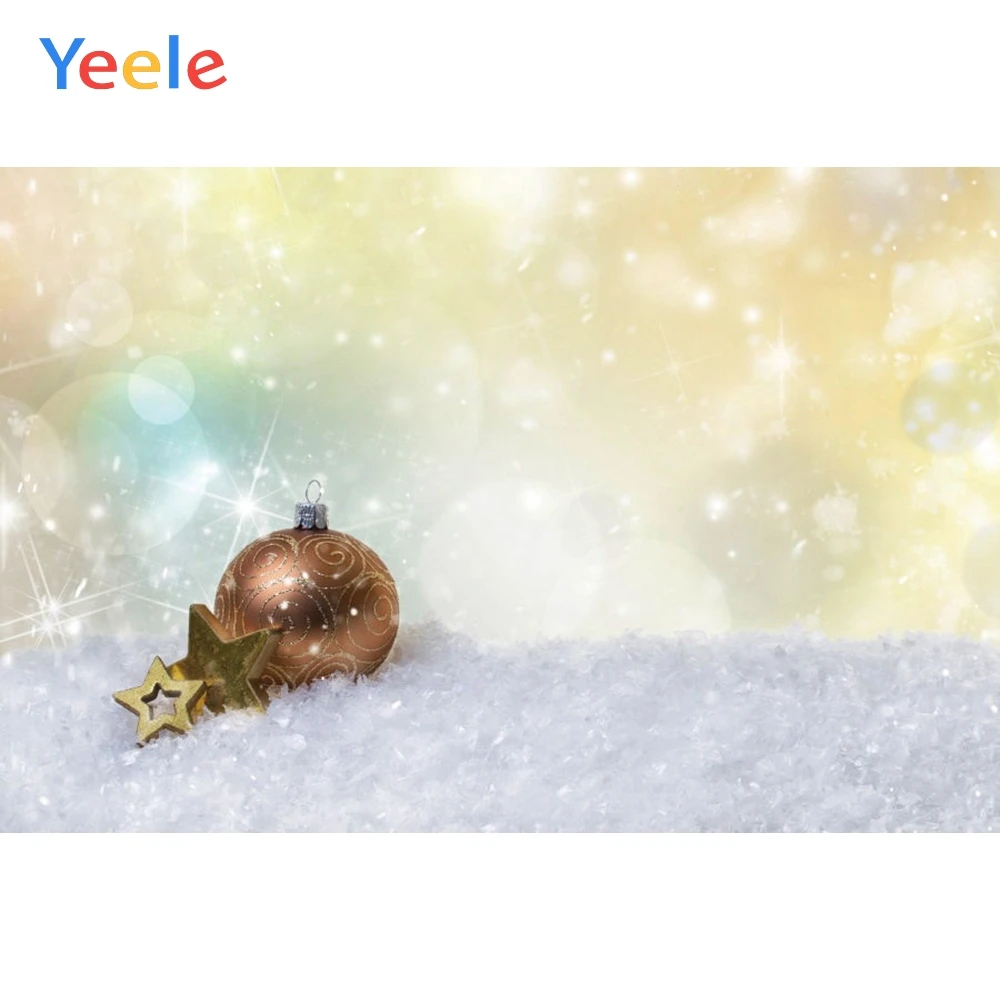 

Yeele Christmas Winter Snow Ball Star Backdrop Baby Portrait Vinyl Photography Background For Photo Studio Photophone Photozone