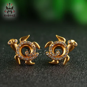 

Individual Turtle Ear Piericng Plugs&Tunnels Earrings Ear Gauges Stainless Steel Body Jewelry Gift For Women Men Pair Selling