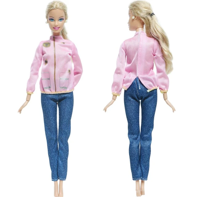 Bjdbus roupas de boneca fashion para boneca barbie, roupa diária