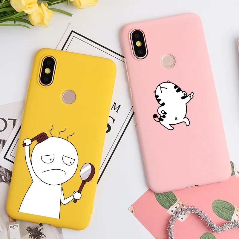 

Funny Cat Cases For Xiaomi Mi 9 SE 8 Lite A1 5X A2 6X For Redmi S2 4A 5 Plus 6A 7 Note 4X 5A 6 7 K20 Pro Soft TPU Silicone Cover