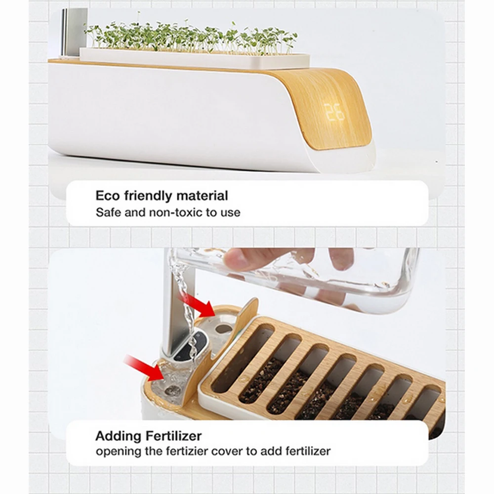 Indoor Herb Garden Starter Kit with Led Grow Light