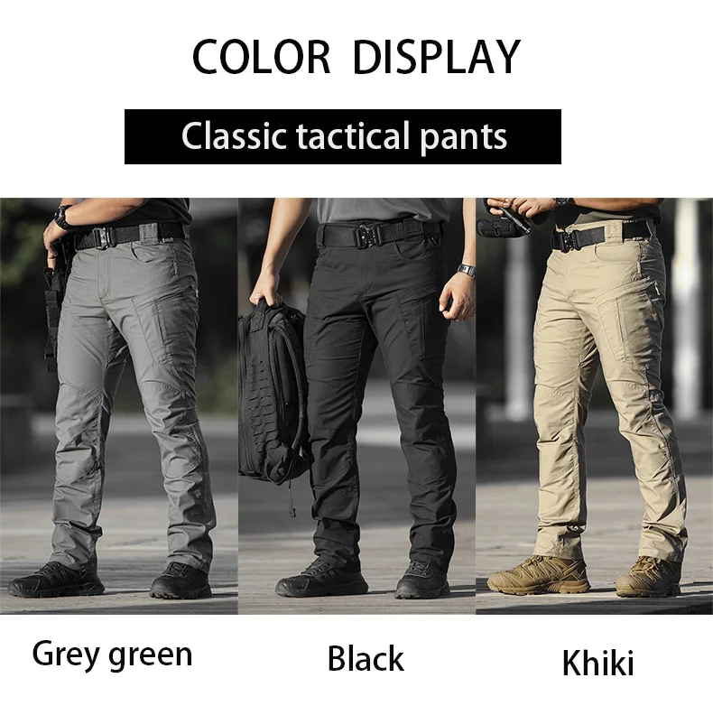 cheap cargo pants IX5 Military Tactical Cargo Pants Men's Elasticity Ripstop Joggers Male Waterproof Multi-pocket Streetwear Long Trousers S-2XL cargo pants