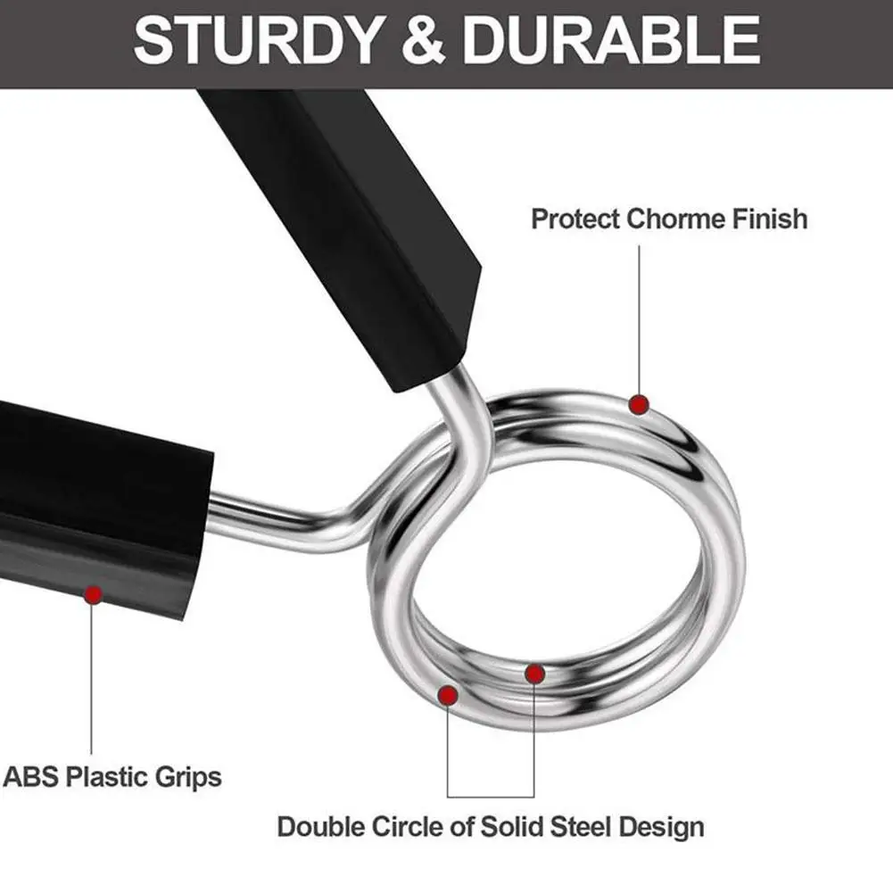 1 Pair Barbell Weight Lifting Bar Dumbbell Lock Clamp Spring Collar Clips Dedicated Spring Clip