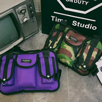 

Fashion Chest Rig Bag Camouflage Vest Harness Front Pack Pouch Vest Rig Hip Hop Streetwear Functional Chest Bag