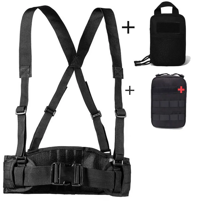 Black 3 Тактический ремень Molle военный ремень 1000d нейлоновый ремень мужской охотничий удобный Боевой страйкбол Мягкий регулируемый ремень Pasek - Цвет: Black 3