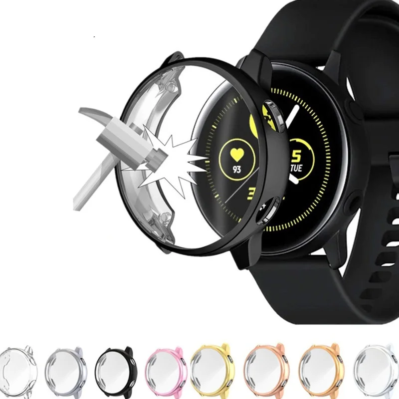 

Galaxy watch Active Case For Samsung galaxy watch active case cover bumper Screen Protector Full coverage silicone Protection